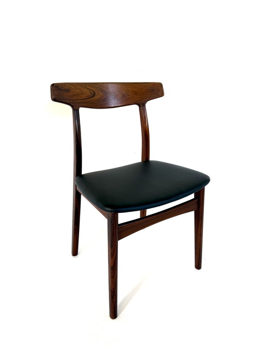 Image 1 of Set di 6 sedie da pranzo danesi, componibili e abbinabili, anni '60.