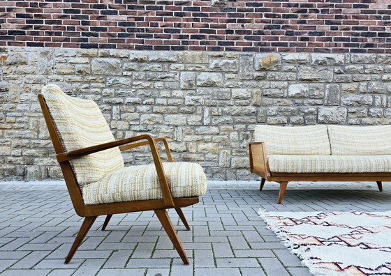 Image 1 of Knoll Antimott Daybed Sofa Easychair Set Zitgroep Mud Century Vintage jaren 60 70