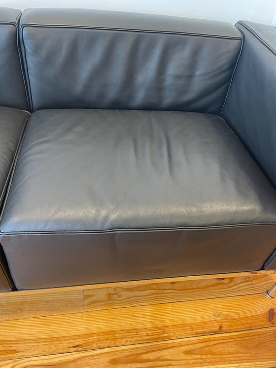 Image 1 of Divano LC3 Cassina – pelle nera – Le Corbusier / Perriand – 3 posti