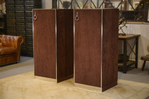 Twee kledingkasten van Guido Faleschini, geproduceerd door Mariani voor Hermès, jaren 70.