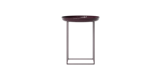 NORR11 Duke salontafel Ø45 – Gelakt bordeauxrood