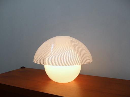 Murano glass incamiciato mushroom table lamp VeART 1970s