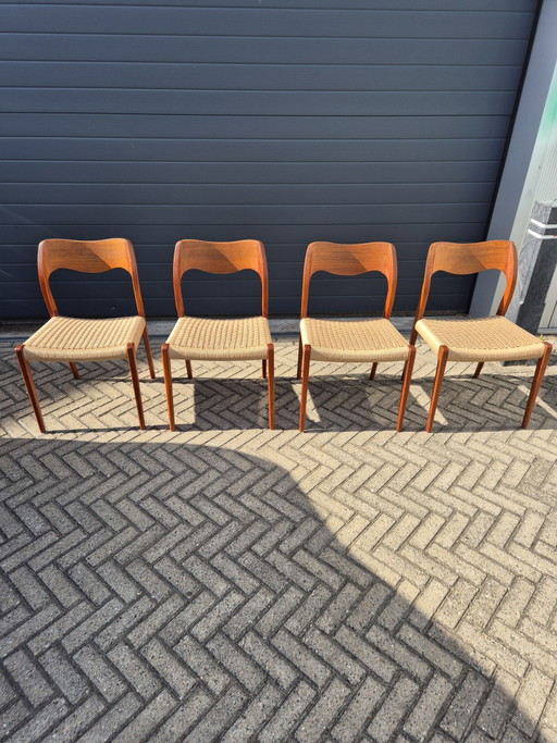 Chaises de salle à manger Niels Otto Moller, modèle 71
