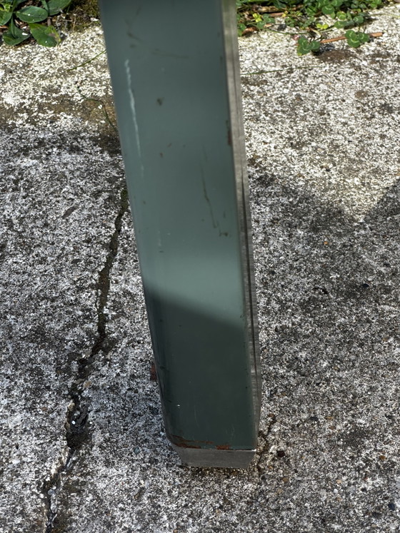 Scrivania compatta industriale vintage in metallo verde – Anni '50 – Scrivanie (photo 13 of 15)