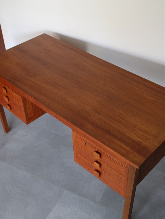 Vintage Danish Desk in Teak by Domino Møbler – Wood (photo 6 of 7)