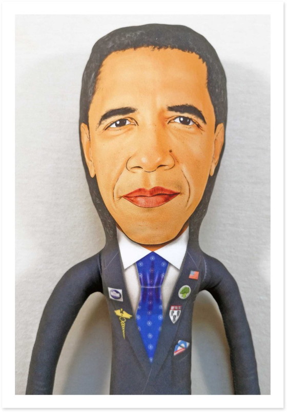 Image 1 of Super Obama Geschenk | Superhelden-Obama-Kunstpuppe | Pop-Art-Barack-Obama-Dekoration | Comic-Sammlerstück