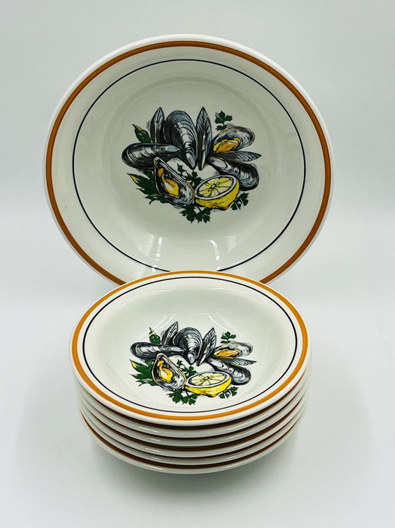 Mussel Serving Set Ceramica Quadrifoglio, Bowls, White (photo 5 of 15)