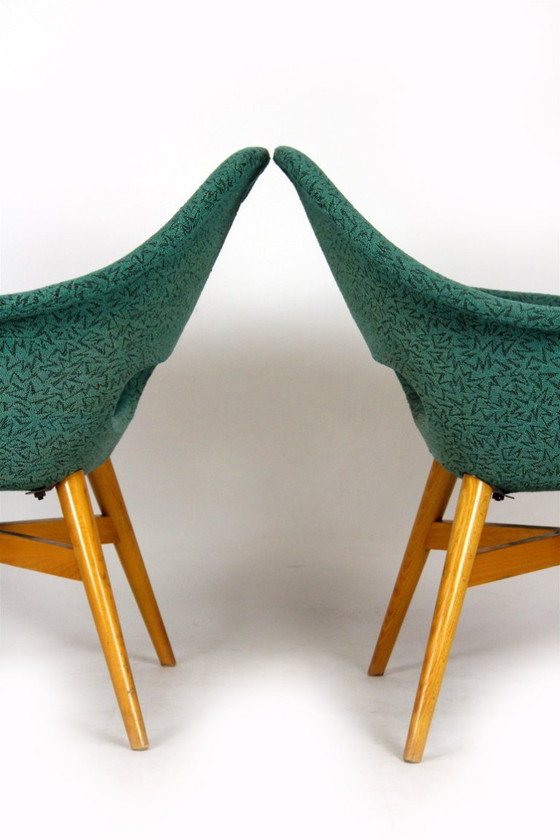 Armchairs by Miroslav Navratil for Tatra Nábytok, 1960s, Set of 2 – Textile, Wood (photo 17 of 22)
