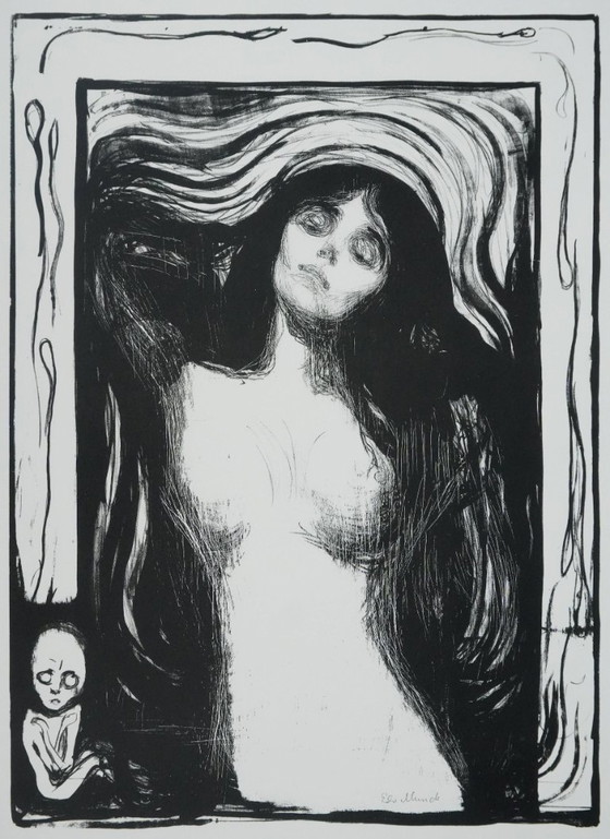 Edvard Munch: The Madonna (Black), Signed Lithograph – Lithographs & prints, Paper (photo 2 of 8)