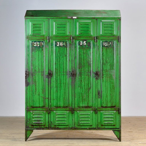 Armadietto industriale verde, anni '50 – opbergkast, Iron, Metal (photo 2 of 13)