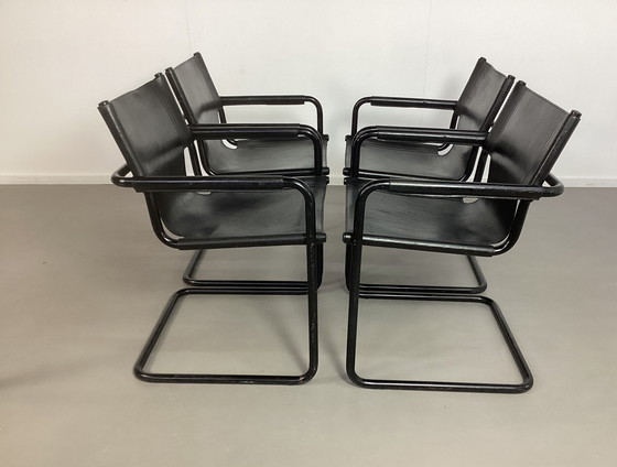 Image 1 of 4 Bauhaus Mart Stam Linea Veam harness leather chairs