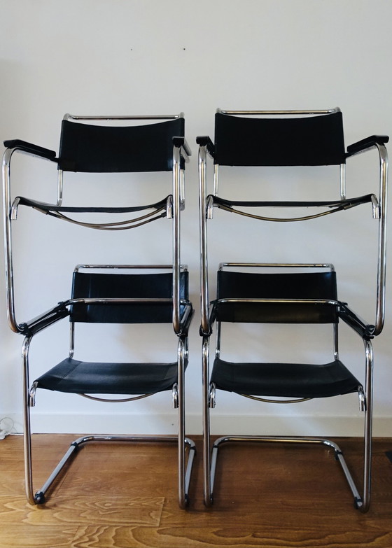 Image 1 of 4x Thonet S34 Mart Stam Bureaustoelen