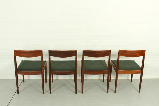 Image 1 of Sedie da pranzo in lana e teak di Lübke, anni '60, set di quattro