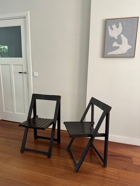 Image 1 of 2x vintage Aldo Jacober folding chairs