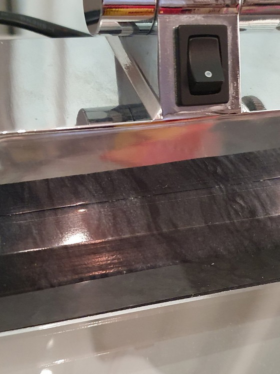 Image 1 of Tisch-/Wandleuchte Chrom Marmor 1980er