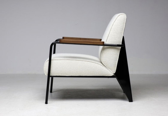 Image 1 of Vitra Jean Prouvé Salonsessel | Elfenbein Nubien | Zeitlose französische Eleganz