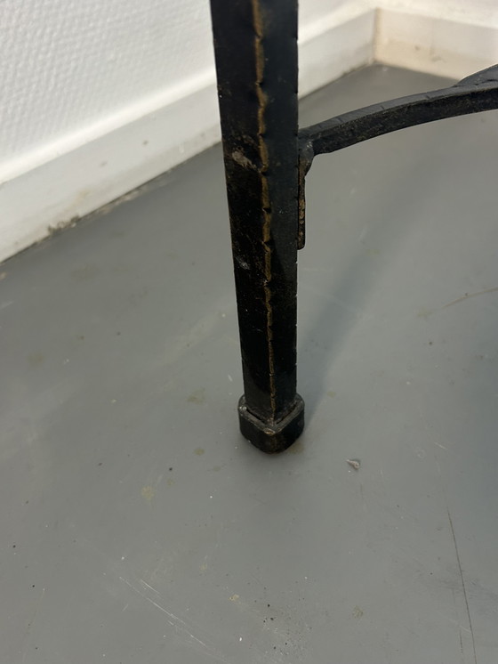 Image 1 of Twee gesmede console tafels.