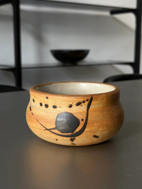 Vintage La Poterie de La Colombe Vallauris stoneware bowl – Mid Century Modern (photo 4 of 5)