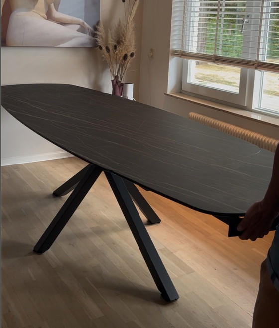 Extendable Dining Table with Ceramic Top – XOOON, Glass (photo 12 of 16)