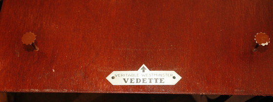 Image 1 of Antique wooden wall clock – French pendulum clock with Westminster chime