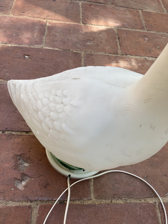 Image 1 of Grote 80's ganzenlamp op metalen voet