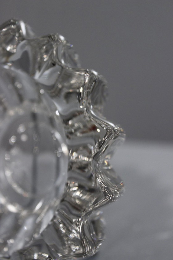 Image 1 of Posacenere di cristallo di Pierre d'Avesn, Francia, periodo Art Déco, anni '40