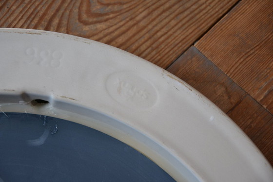 Image 1 of 2 x -Spiegel - Nederlands design - Koninklijke Sphinx - Model 836 - Keramiek / Porselein - 1970 - Rond - Space Age - Mid Century