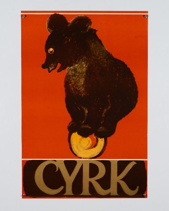 Polish CYRK Bear – 1979 – Original Vintage Circus Poster – Polish School of Posters – 84x57 cm – Paper (photo 3 of 8)