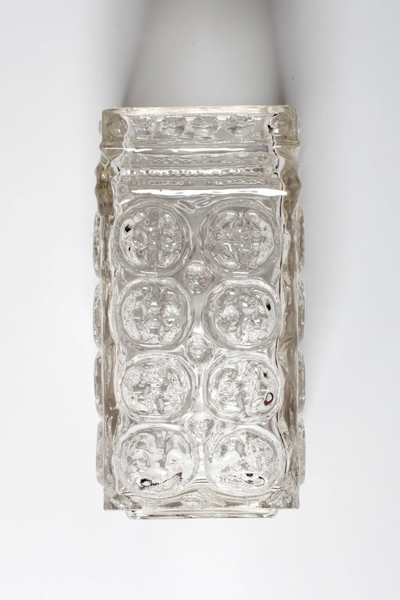 Image 1 of Mid-Century Modern Pressed Glass Vase by Adolf Matura, Czech Repulic / 1970
