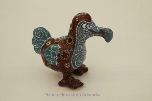 100% Handgemaakt Beeldje Dodo / Vogel Kunst Nieuw