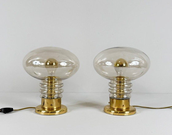 Image 1 of Set van twee lampen/paddenstoellampen uit het midden van de 20e eeuw van Luigi Colani, jaren 70.