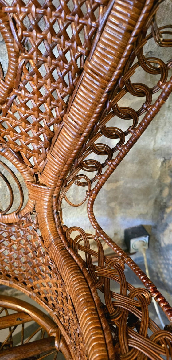 Image 1 of Emmanuelle fauteuil van gevlochten rotan, 1970