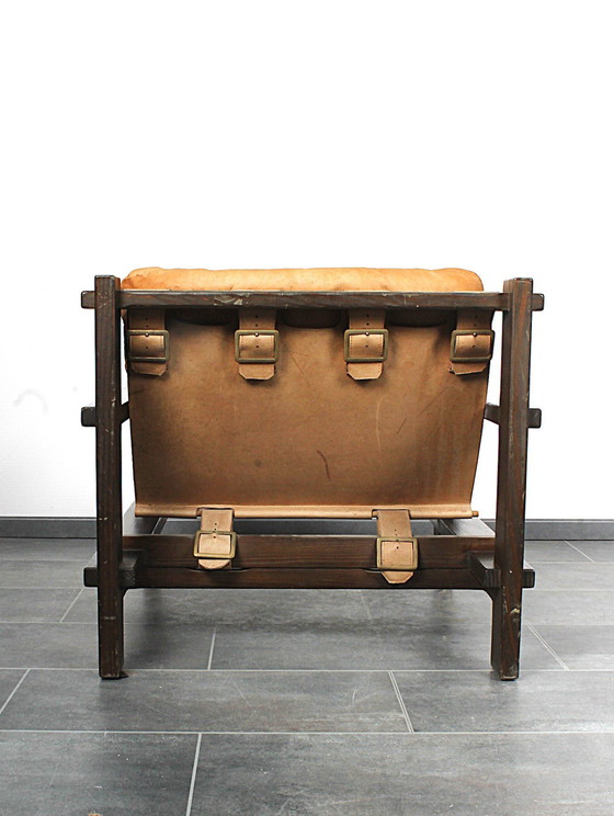 Image 1 of Loungesessel (Brutalist) aus Leder von Carl Straub