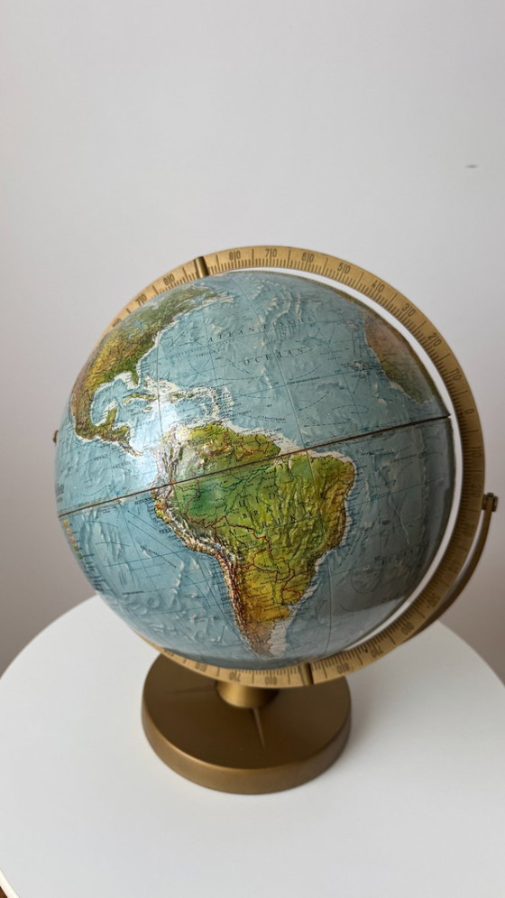 Image 1 of Vintage Scan Globe Denmark Relief Globe – The Best / Reader's Digest – Very Fine Condition