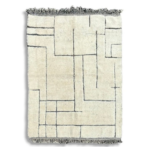 Tapis marocain blanc sur mesure, 400 x 300 cm, tapis berbère