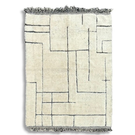 Image 1 of Tapis marocain blanc sur mesure, 400 x 300 cm, tapis berbère