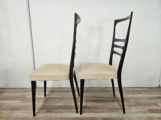 Eetkamerstoelen van beuken en Skai – Hout (photo 3 of 21)