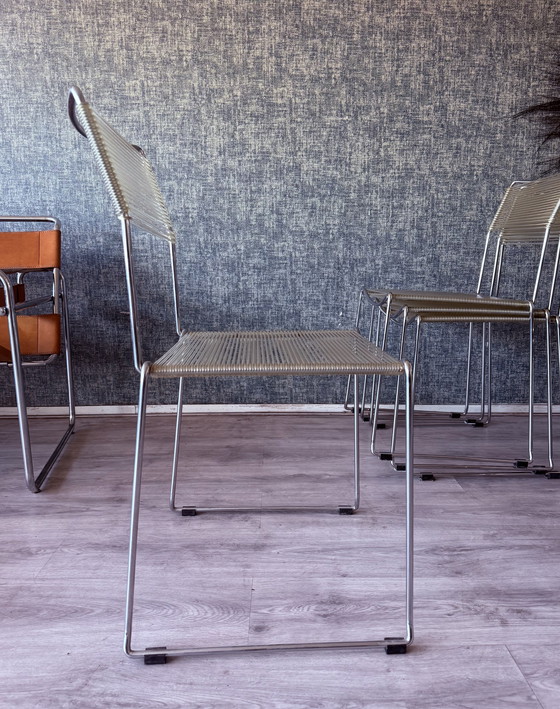 Image 1 of 4x Spaghettistoelen van Giandomenico Belotti voor Alias, ca.80s