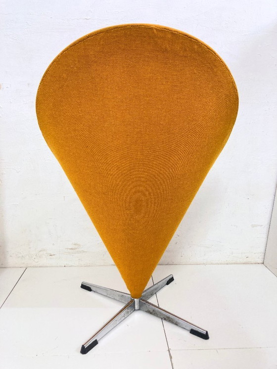 Image 1 of Chaise Cone de Verner Panton, chaise en forme de cornet de glace, design des années 1950/60, couleur orange