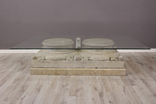 Couchtisch Glastisch Vintage Marmor Granit