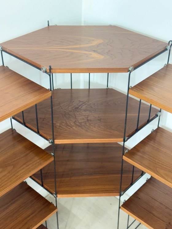 Image 1 of Modulaire wandplank in mid-century stijl - jaren 60 / String Shelf