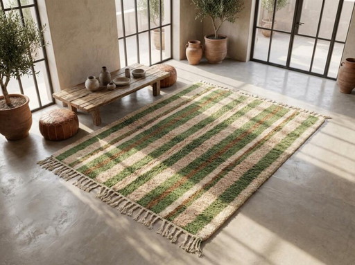 Tappeto berbero in lana naturale, 200 cm x 300 cm