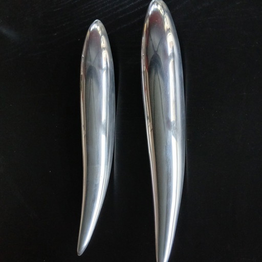 Italiaanse design wandlampen in verchroomd aluminium