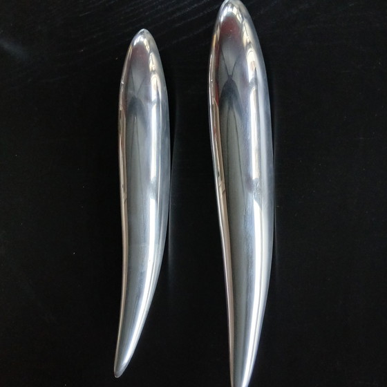 Image 1 of Italiaanse design wandlampen in verchroomd aluminium