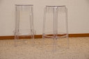 2x Kartell Charles Ghost de 65 cm de cristal