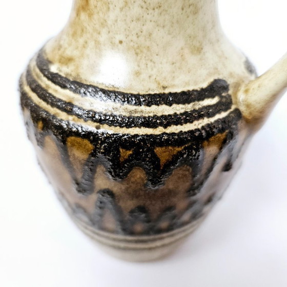 Image 1 of MidCentury East Germany HALDENSLEBEN Ceramic Fat Lava Vase | Brutalist Pottery From Germany | GDR Modern Home Decor 