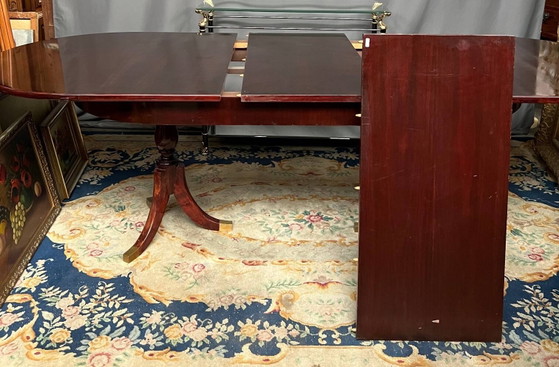 Empire style dining table with two sliding elements. – Bronze, Wood (photo 2 of 8)