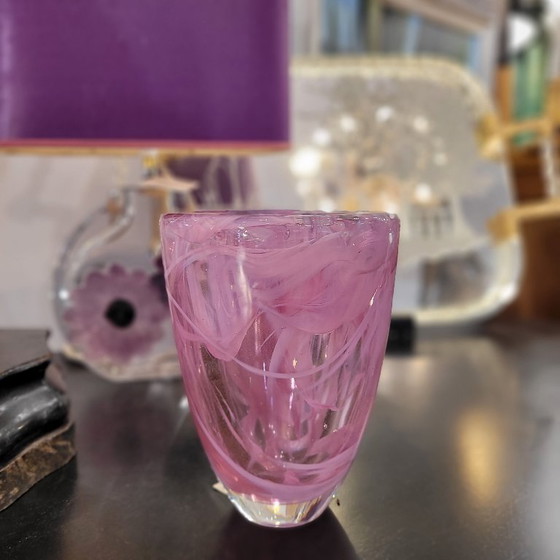 Image 1 of Vase „Atoll“, Anna Ehrner für Kosta Boda, geblasenes Glas, 80er Jahre – Schweden