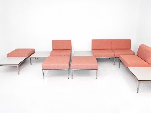 Set Artifort Kho Liang Le 'Schiphol' de sala de espera, sofá modular y puf, recién tapizado