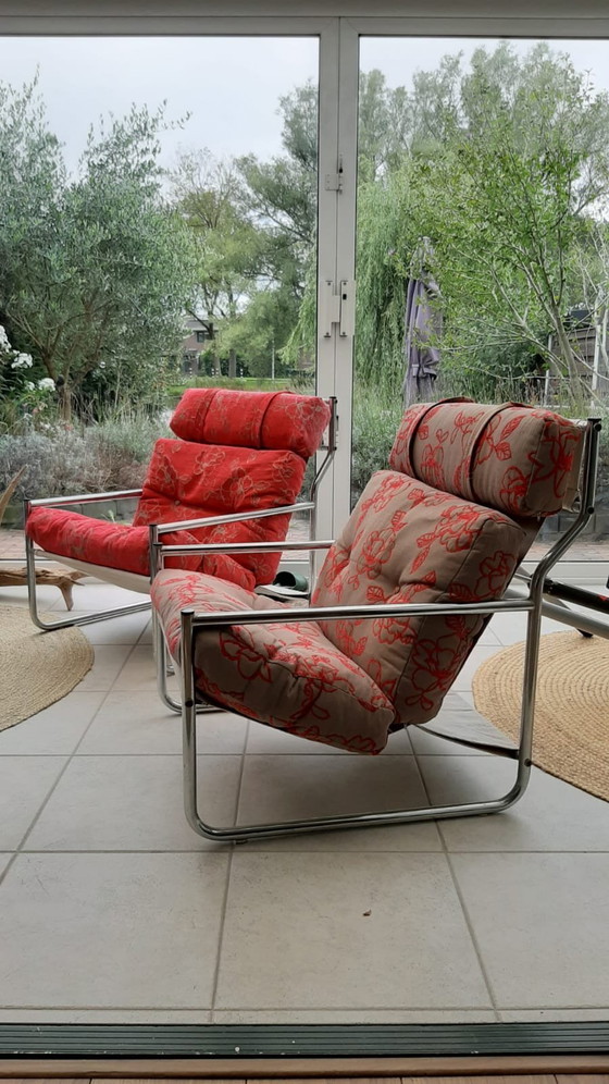 2 Mid-Century Fauteuils – Metal (photo 3 of 5)